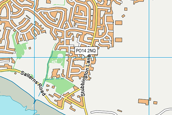 PO14 2NQ map - OS VectorMap District (Ordnance Survey)