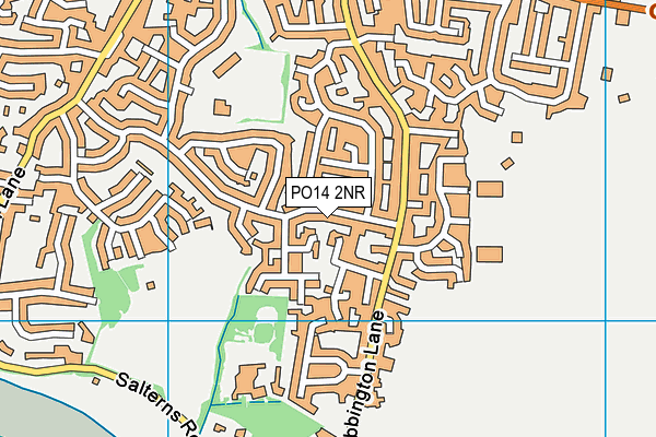 PO14 2NR map - OS VectorMap District (Ordnance Survey)