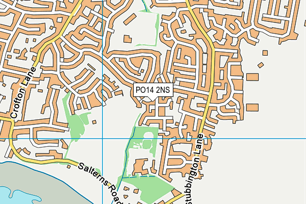 PO14 2NS map - OS VectorMap District (Ordnance Survey)