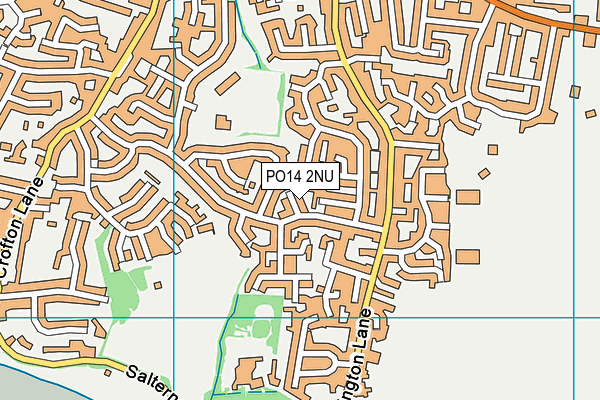 PO14 2NU map - OS VectorMap District (Ordnance Survey)