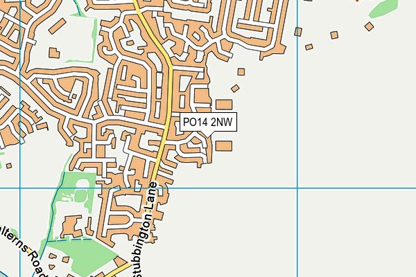 PO14 2NW map - OS VectorMap District (Ordnance Survey)