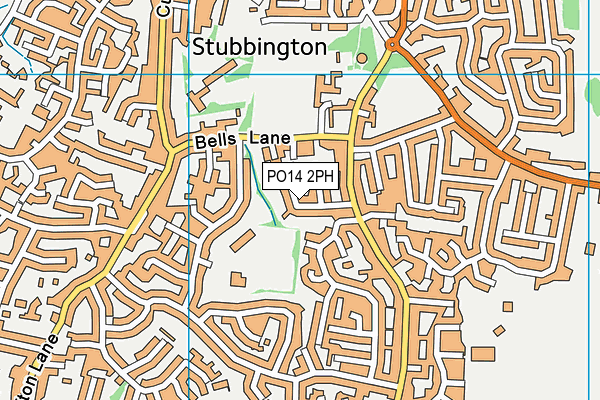 PO14 2PH map - OS VectorMap District (Ordnance Survey)