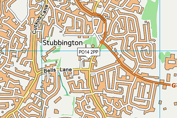 Stubbington Recreation Ground map (PO14 2PP) - OS VectorMap District (Ordnance Survey)