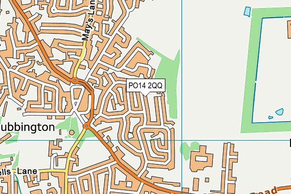 PO14 2QQ map - OS VectorMap District (Ordnance Survey)