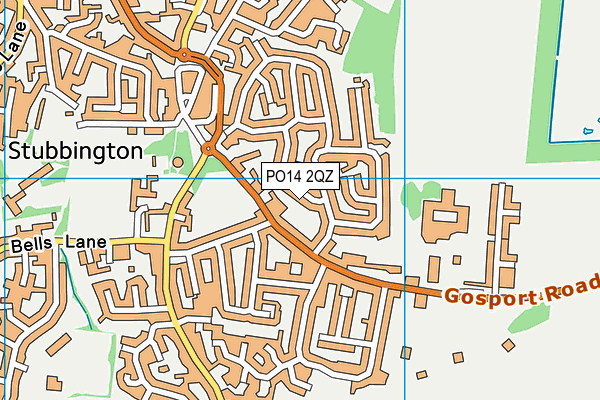 PO14 2QZ map - OS VectorMap District (Ordnance Survey)