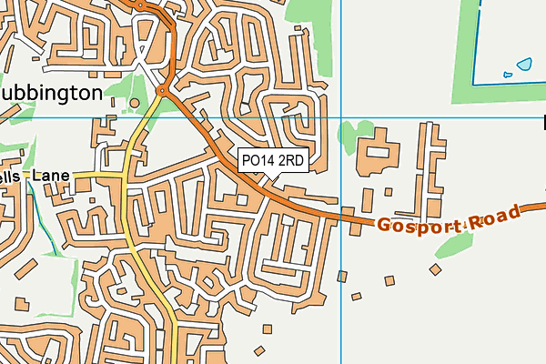 PO14 2RD map - OS VectorMap District (Ordnance Survey)