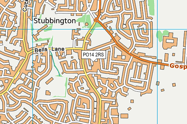 PO14 2RS map - OS VectorMap District (Ordnance Survey)