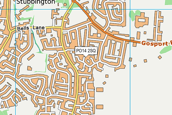 PO14 2SQ map - OS VectorMap District (Ordnance Survey)