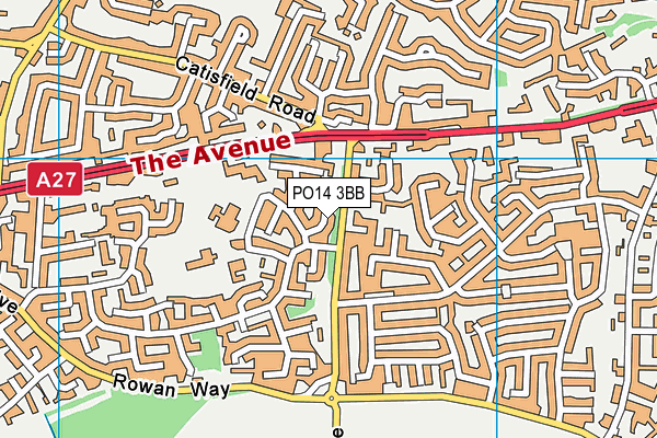 PO14 3BB map - OS VectorMap District (Ordnance Survey)