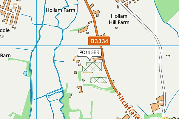 PO14 3ER map - OS VectorMap District (Ordnance Survey)