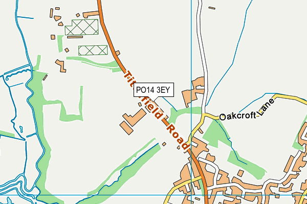 PO14 3EY map - OS VectorMap District (Ordnance Survey)