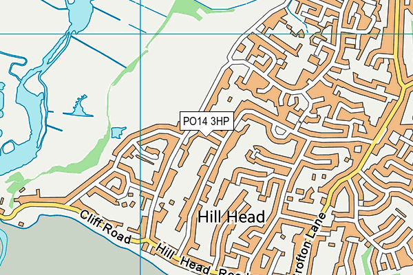 PO14 3HP map - OS VectorMap District (Ordnance Survey)