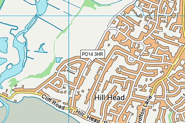 PO14 3HR map - OS VectorMap District (Ordnance Survey)