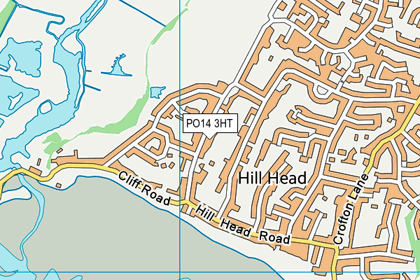 PO14 3HT map - OS VectorMap District (Ordnance Survey)