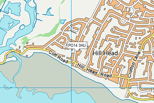 PO14 3HU map - OS VectorMap District (Ordnance Survey)