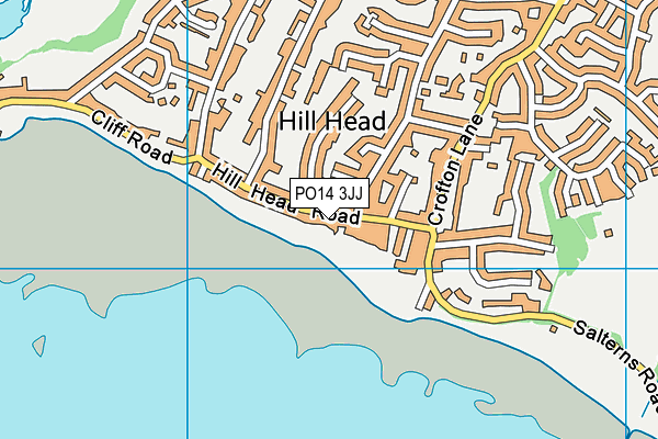 PO14 3JJ map - OS VectorMap District (Ordnance Survey)