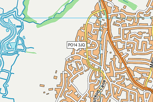 PO14 3JQ map - OS VectorMap District (Ordnance Survey)