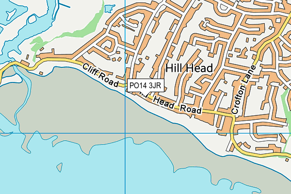 PO14 3JR map - OS VectorMap District (Ordnance Survey)