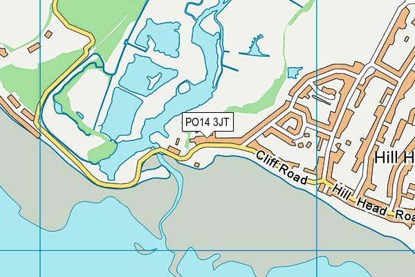 PO14 3JT map - OS VectorMap District (Ordnance Survey)