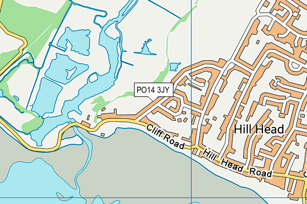 PO14 3JY map - OS VectorMap District (Ordnance Survey)