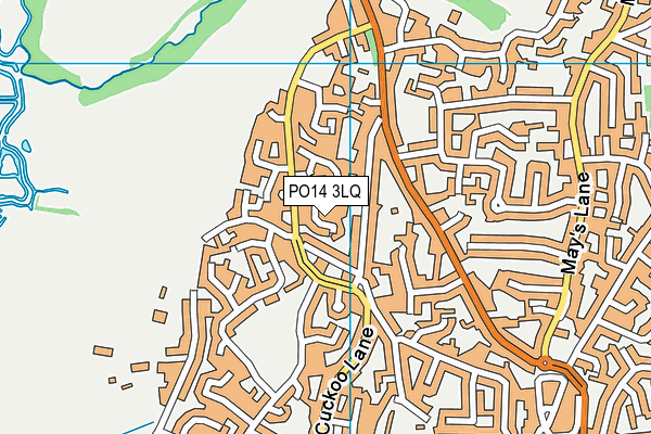 PO14 3LQ map - OS VectorMap District (Ordnance Survey)