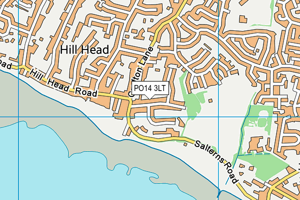 PO14 3LT map - OS VectorMap District (Ordnance Survey)