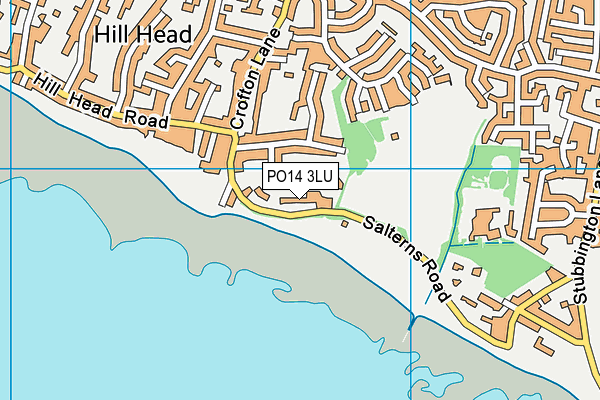 PO14 3LU map - OS VectorMap District (Ordnance Survey)