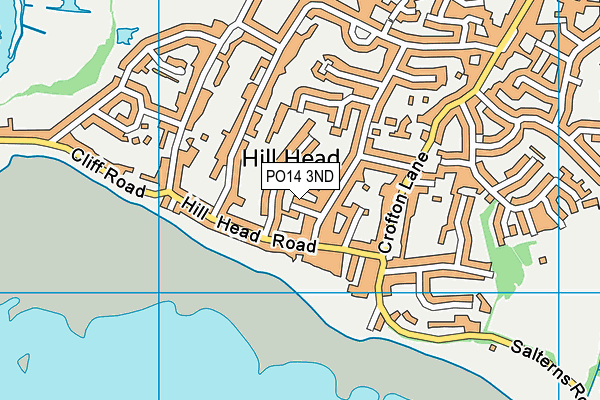 PO14 3ND map - OS VectorMap District (Ordnance Survey)