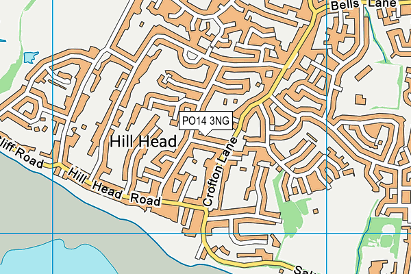 PO14 3NG map - OS VectorMap District (Ordnance Survey)