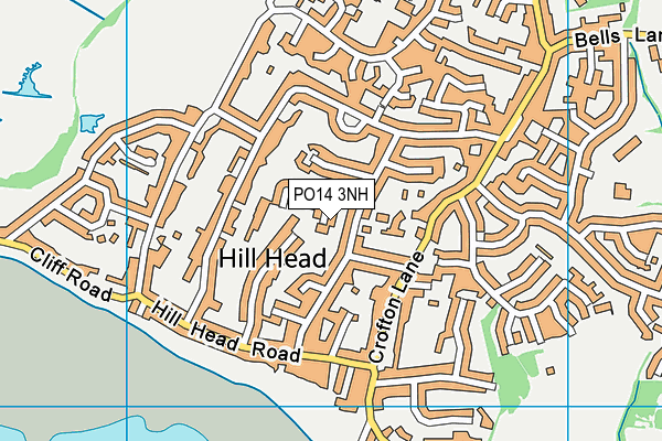 PO14 3NH map - OS VectorMap District (Ordnance Survey)