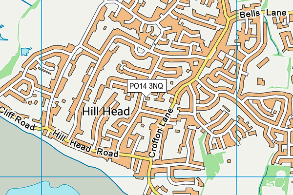 PO14 3NQ map - OS VectorMap District (Ordnance Survey)