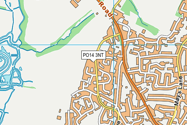 PO14 3NT map - OS VectorMap District (Ordnance Survey)