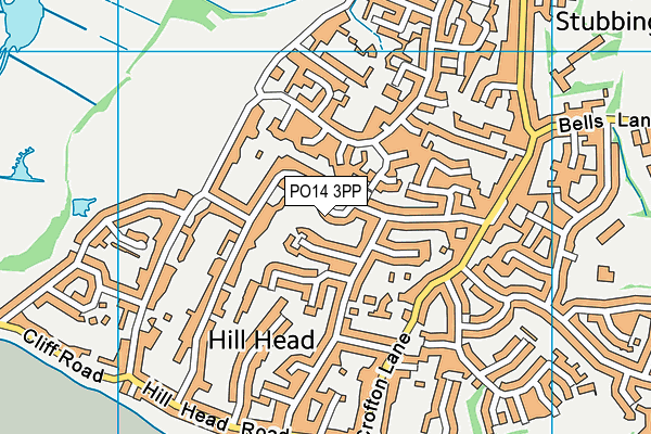 PO14 3PP map - OS VectorMap District (Ordnance Survey)