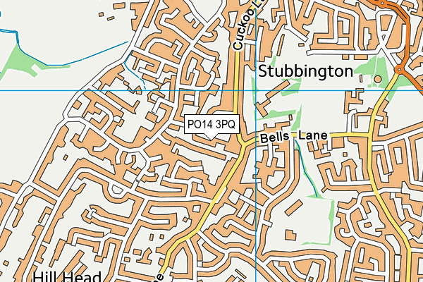 PO14 3PQ map - OS VectorMap District (Ordnance Survey)
