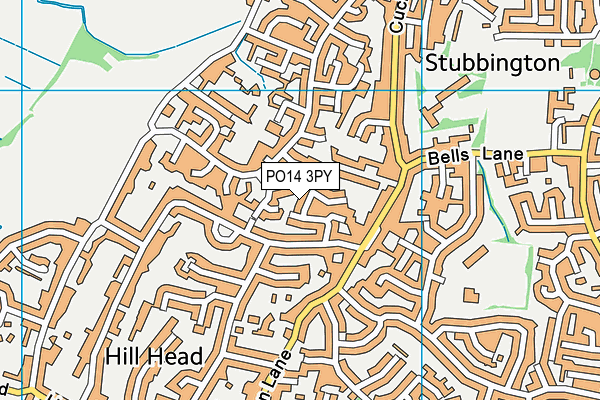 PO14 3PY map - OS VectorMap District (Ordnance Survey)