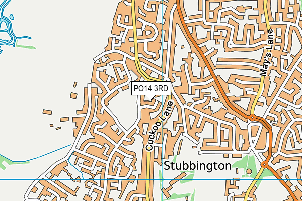 PO14 3RD map - OS VectorMap District (Ordnance Survey)
