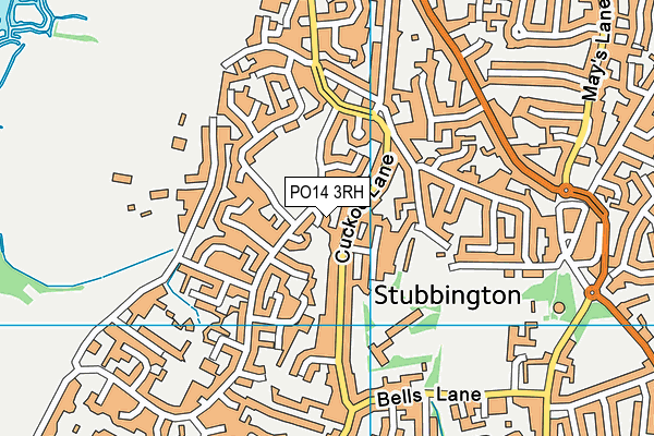 PO14 3RH map - OS VectorMap District (Ordnance Survey)