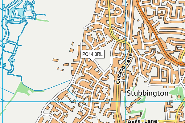 PO14 3RL map - OS VectorMap District (Ordnance Survey)