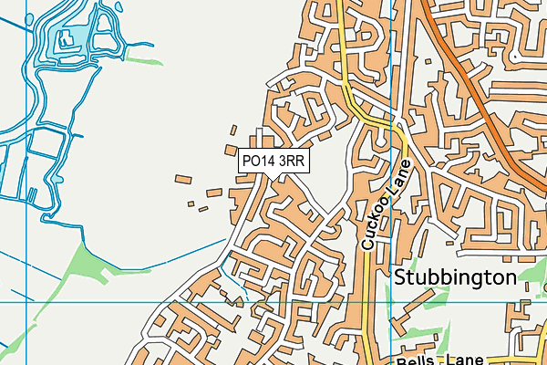 PO14 3RR map - OS VectorMap District (Ordnance Survey)