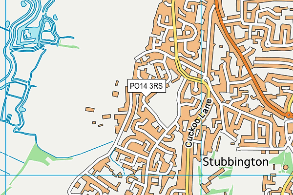 PO14 3RS map - OS VectorMap District (Ordnance Survey)