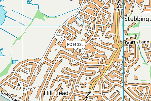 PO14 3SL map - OS VectorMap District (Ordnance Survey)