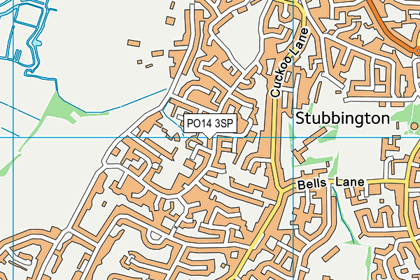 PO14 3SP map - OS VectorMap District (Ordnance Survey)