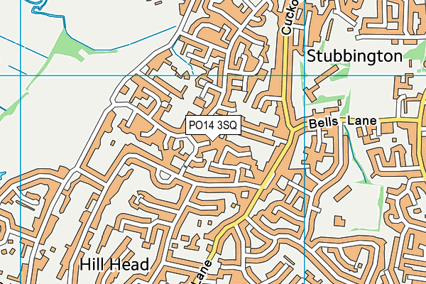 PO14 3SQ map - OS VectorMap District (Ordnance Survey)