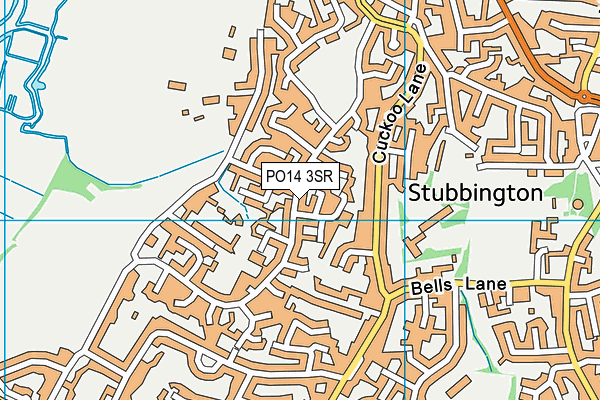 PO14 3SR map - OS VectorMap District (Ordnance Survey)