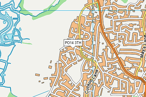 PO14 3TH map - OS VectorMap District (Ordnance Survey)