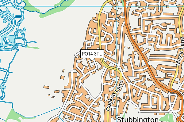 PO14 3TL map - OS VectorMap District (Ordnance Survey)