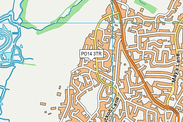 PO14 3TR map - OS VectorMap District (Ordnance Survey)