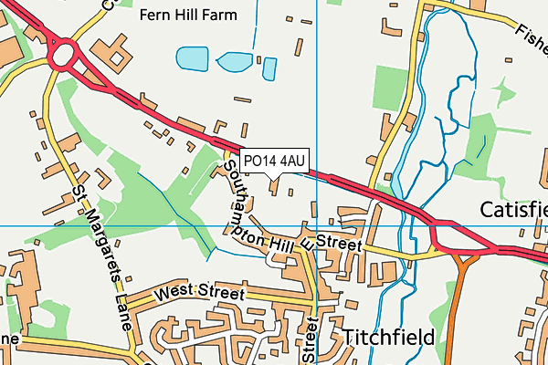 Titchfield Primary School map (PO14 4AU) - OS VectorMap District (Ordnance Survey)