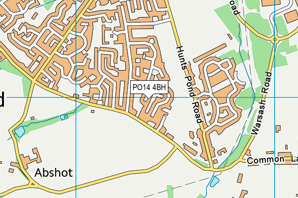 PO14 4BH map - OS VectorMap District (Ordnance Survey)