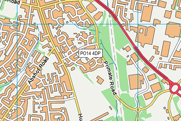 PO14 4DP map - OS VectorMap District (Ordnance Survey)